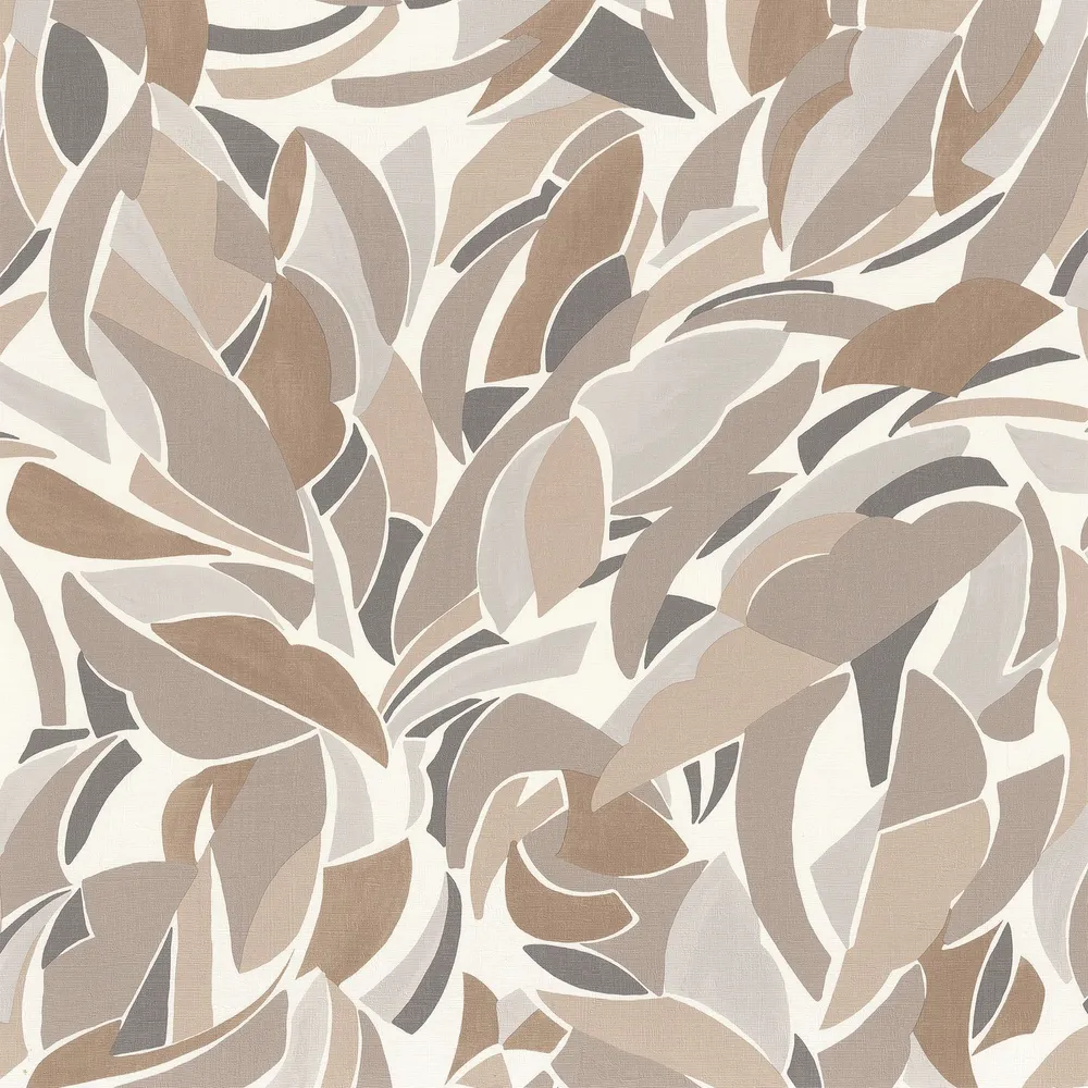 Tapeta strukturovaná s abstraktním vzorem COLLAGE - BLANC/SABLE bílá s pískovou
