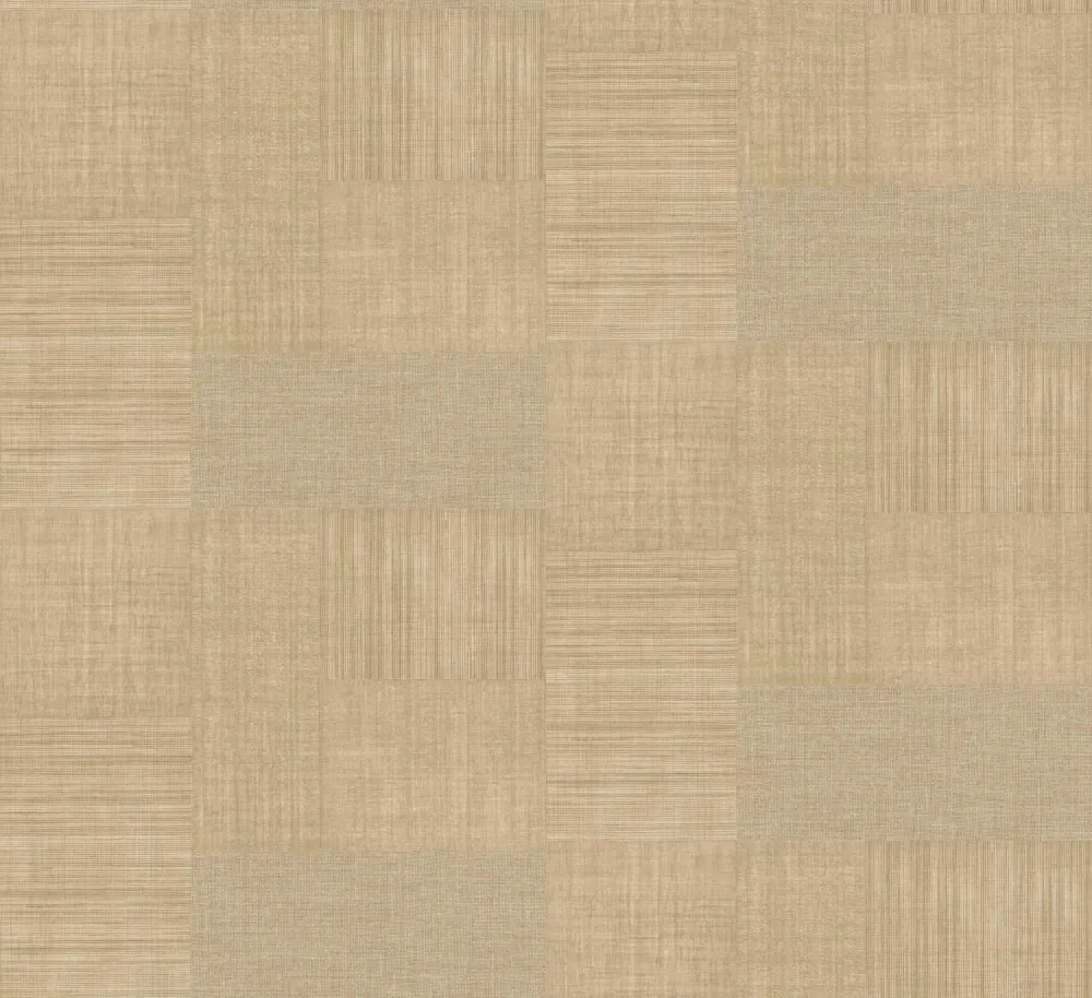 Tapeta strukturovaná geometrická patchwork napodobující tkaninu MESTIZO - TRAVERTIN béžová