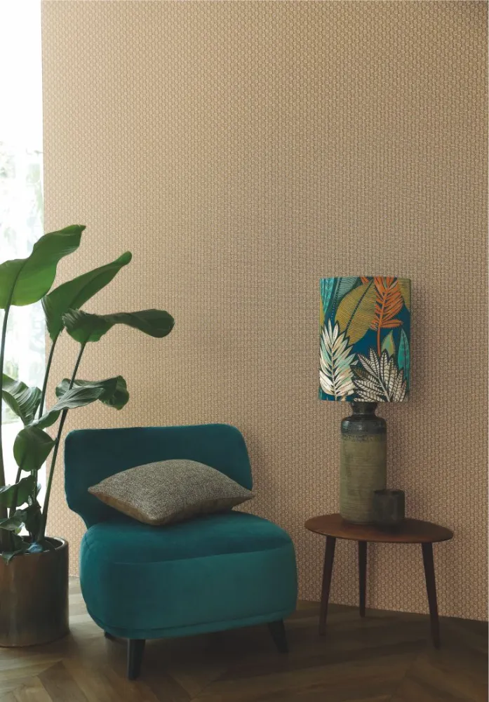 Tapeta strukturovaná v pletenině TRENZA - VERT DE GRIS ztlumená zelená
