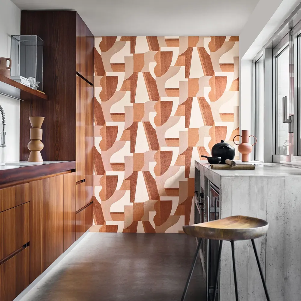 Tapeta se strukturovaným geometrickým motivem GINO - MARINE tmavě modrá