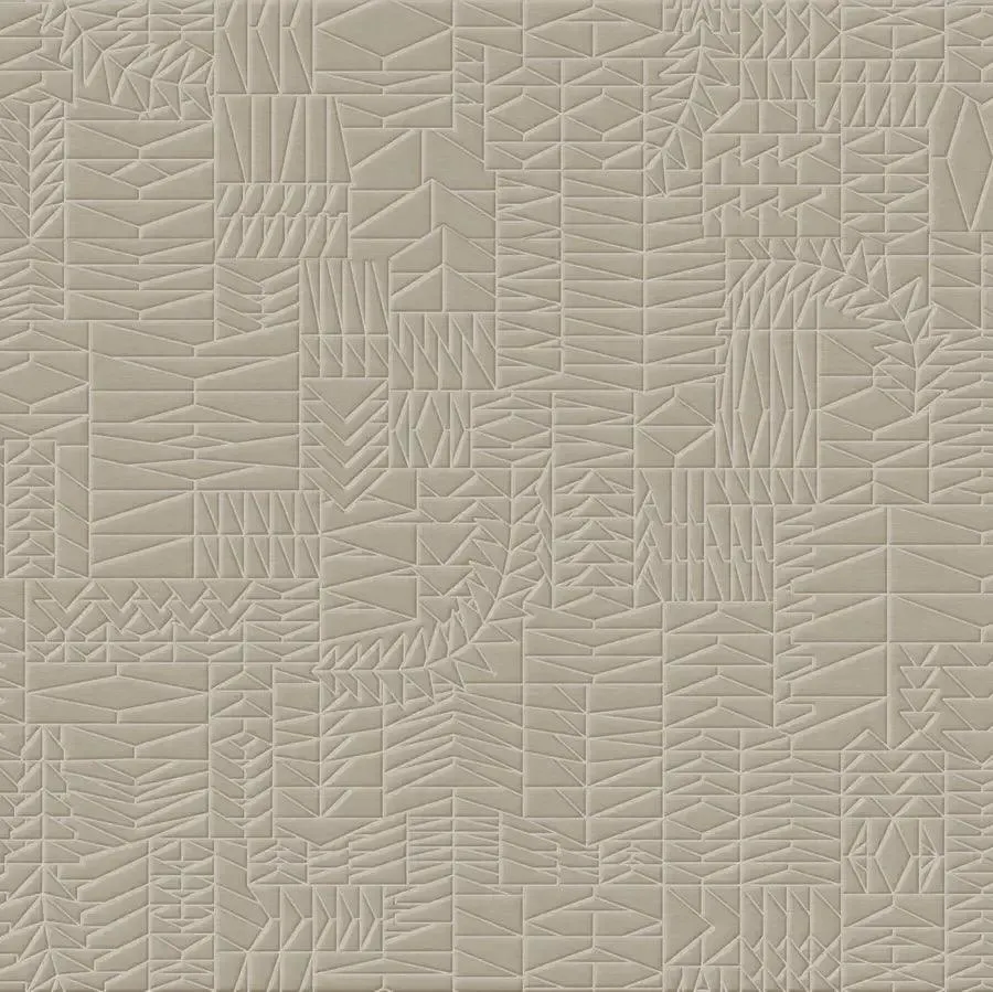 Textilní strukturovaná 3D tapeta s geometrickým vzorem POGO GOAT světlá hnědá