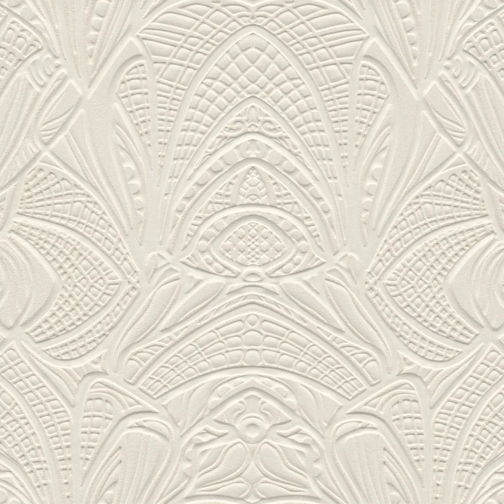 Textilní tapeta 3D boucle struktura LACY LONGLEGS slonová kost