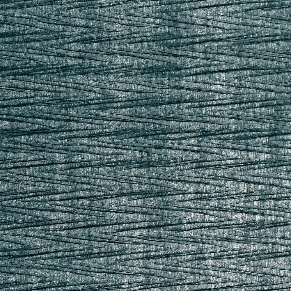Textilní tapeta se strukturovaným metalickým geometrickým motivem THÉIA tyrkysová