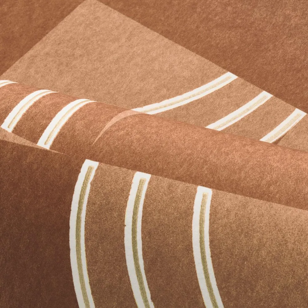 Vliesová tapeta s geometrickým vzorem ANNÉES 30 - TERRACOTTA teplá hnědá