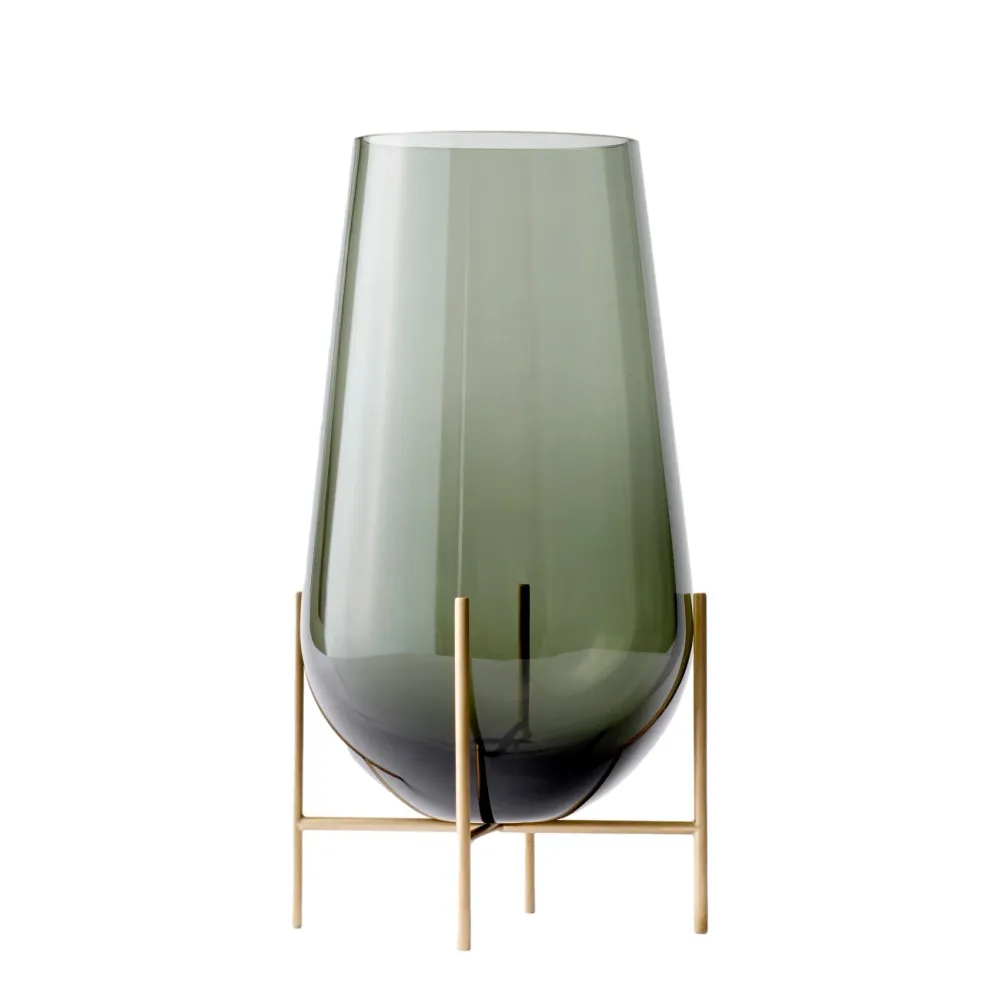 Váza Echasse M, Smoke / Brushed Brass