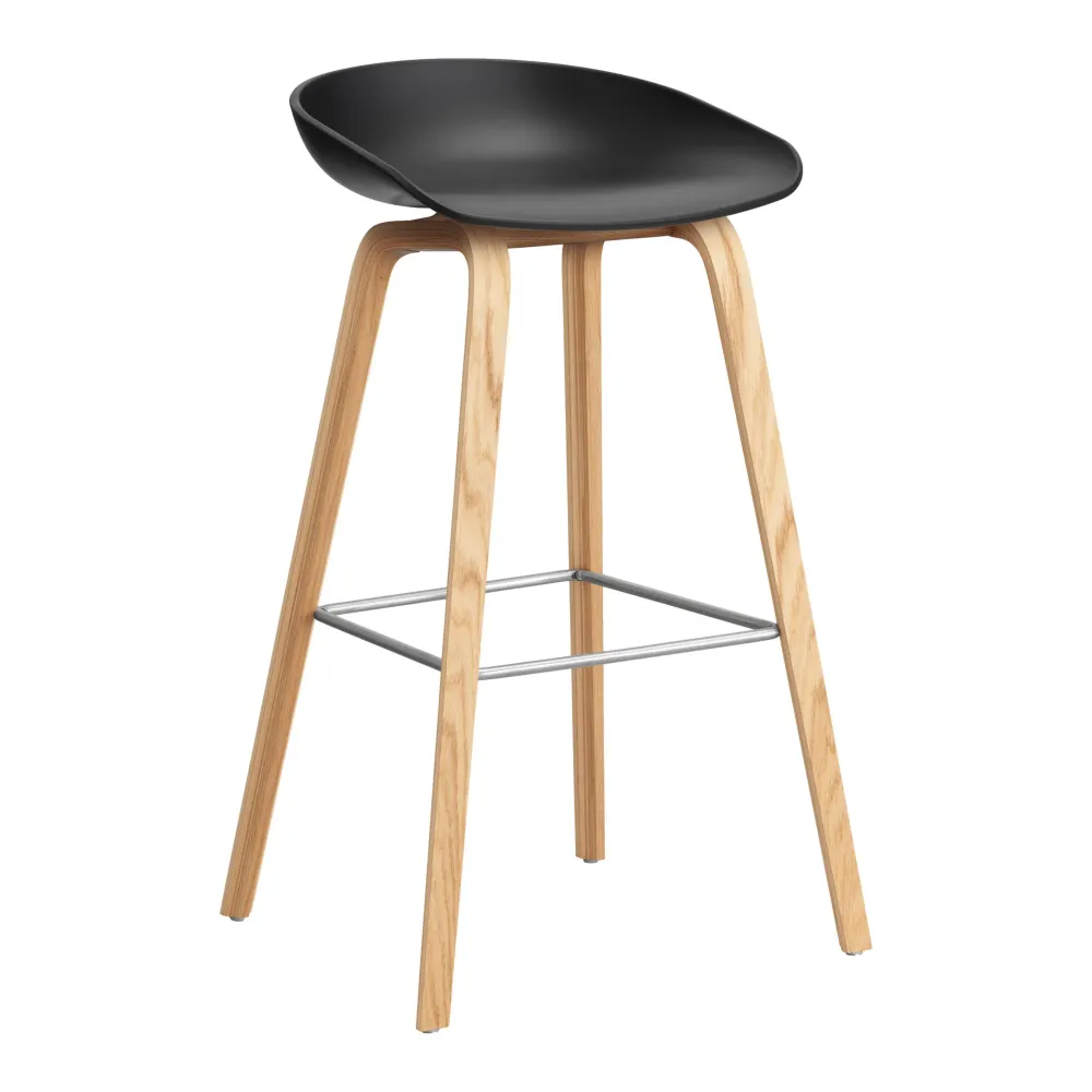 Barová židle AAS 32, H75, Oak / Black