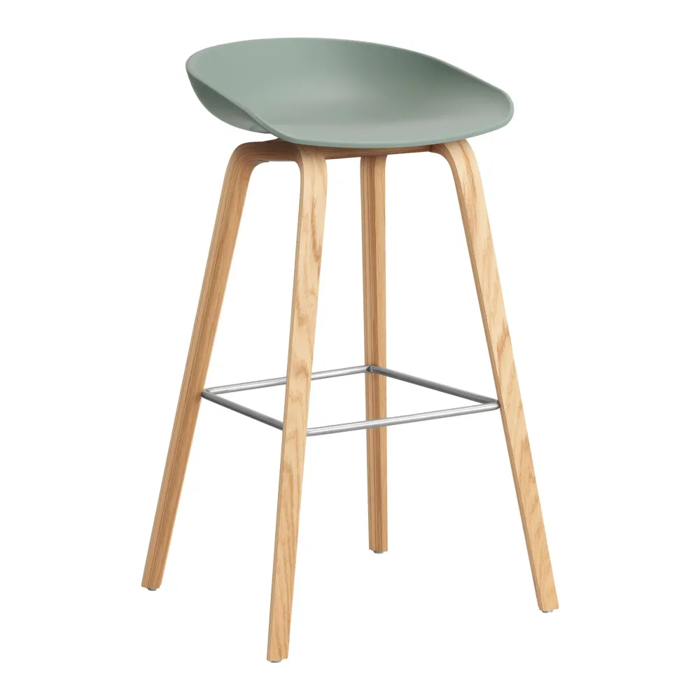 Barová židle AAS 32, H75, Oak / Fall green