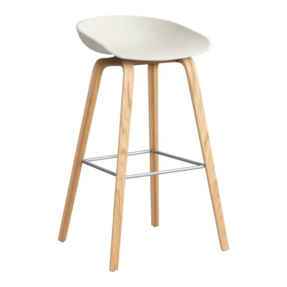 Barová židle AAS 32, H75, Oak / Melange cream