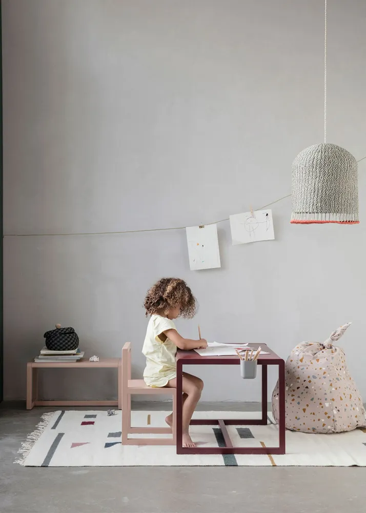 Dětská židle MALÝ ARCHITEKT světle růžová