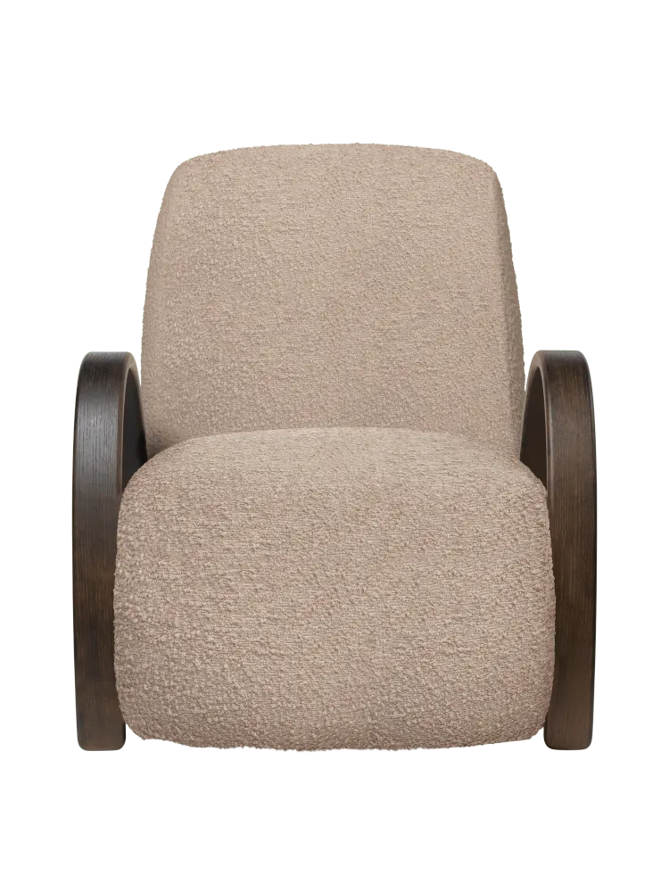 Fotel BUUR LOUNGE béžový boucle