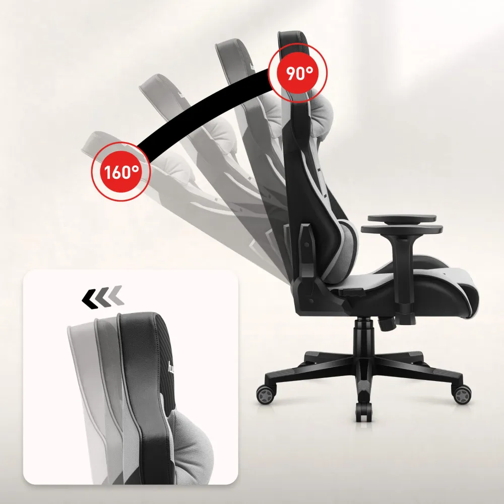 Herní židle Huzaro FORCE 7.6 šedá
