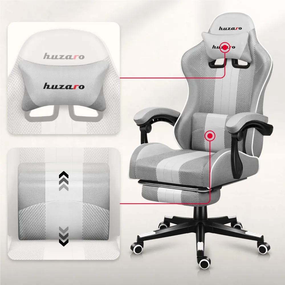 Herní židle HUZARO Force 4.7 White Mesh