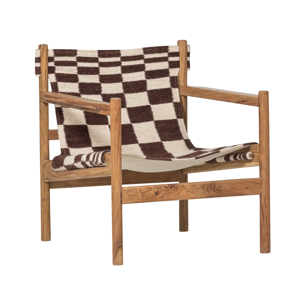 Hnědý fotel ZANO s béžovou barvou