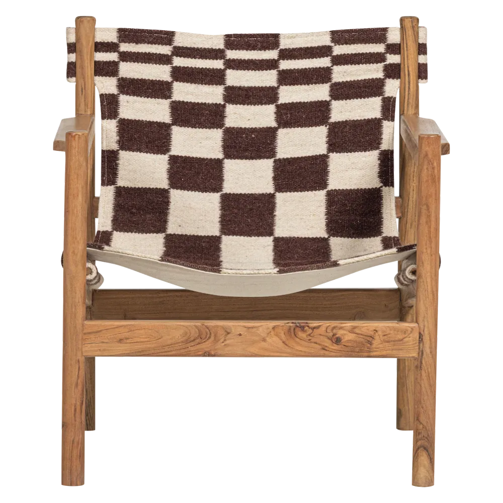 Hnědý fotel ZANO s béžovou barvou