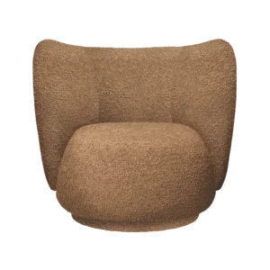 Houpací křeslo RICO LOUNGE hnědá boucle