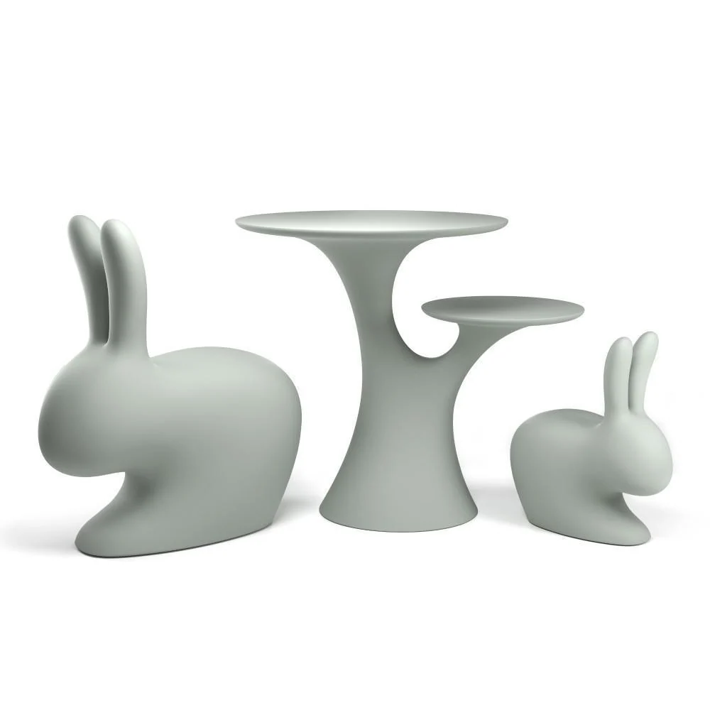 Židle RABBIT světle šedá
