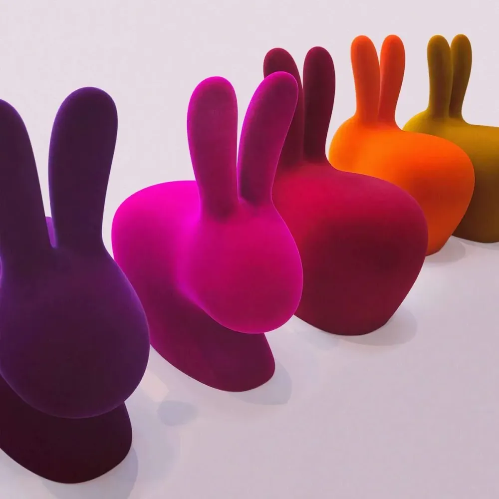 Židle RABBIT VELVET hořčicová