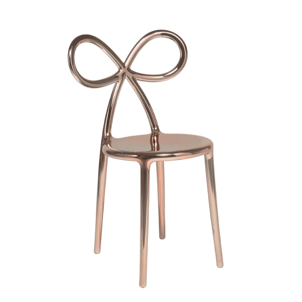 Židle RIBBON růžové zlato