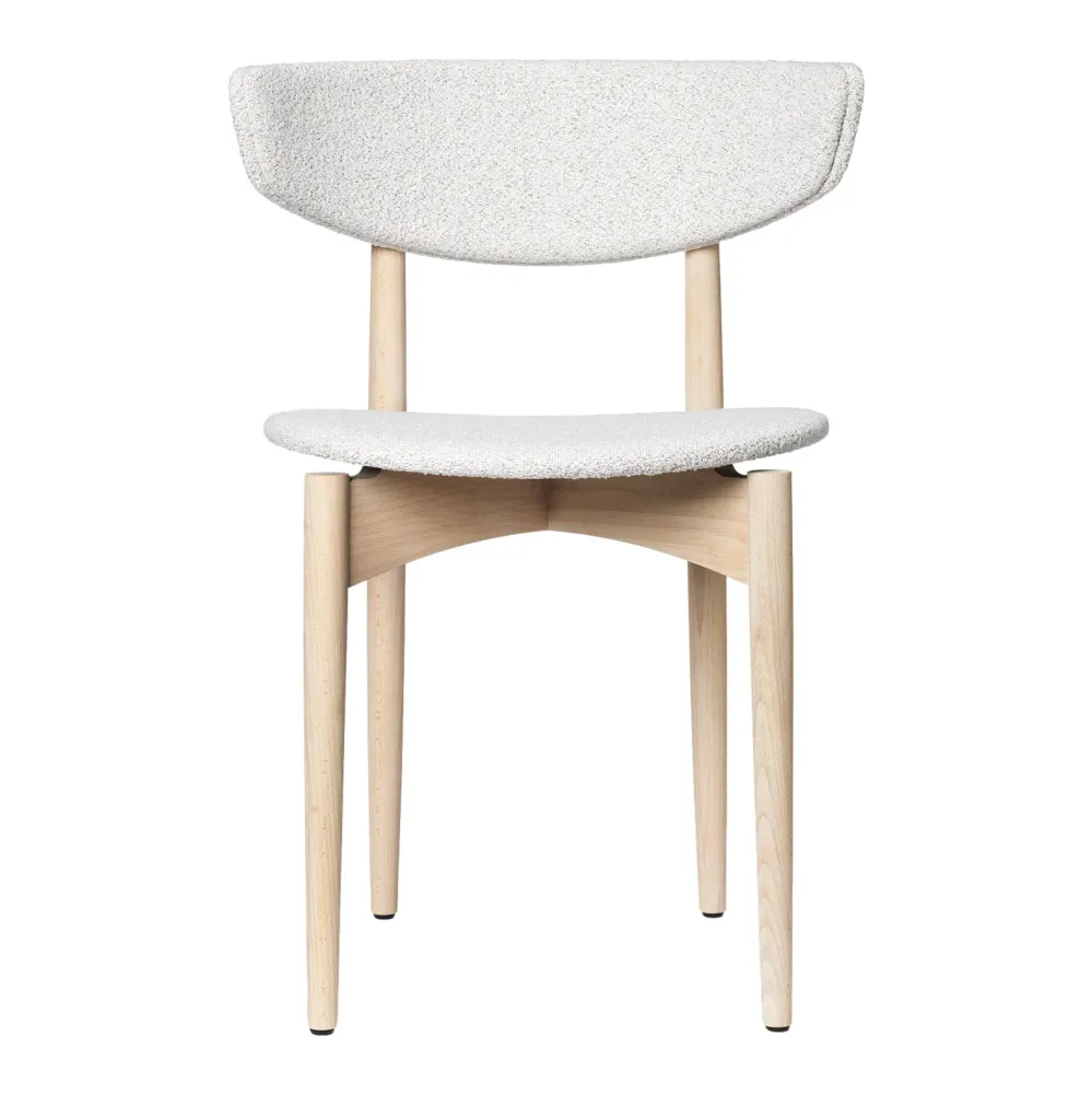Jídelní židle Herman Wood, Soft Bouclé, White Beech / Off-White