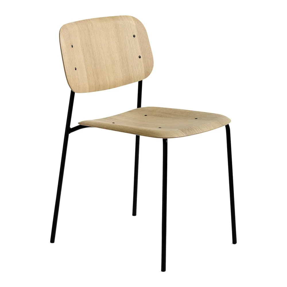 Jídelní židle Soft Edge 40, Black / Oak
