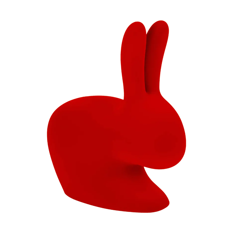 Křeslo BABY RABBIT VELVET červené