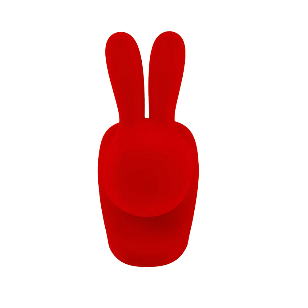 Křeslo BABY RABBIT VELVET červené