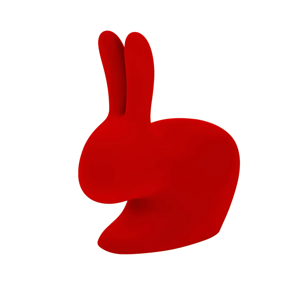 Křeslo BABY RABBIT VELVET červené