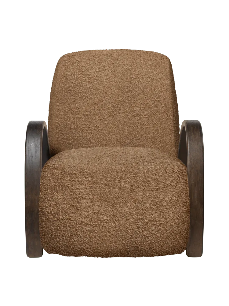 Křeslo BUUR LOUNGE hnědá boucle