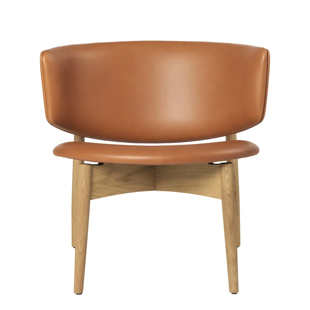 Křeslo Herman Wood, Envy Leather, Oak / Cognac