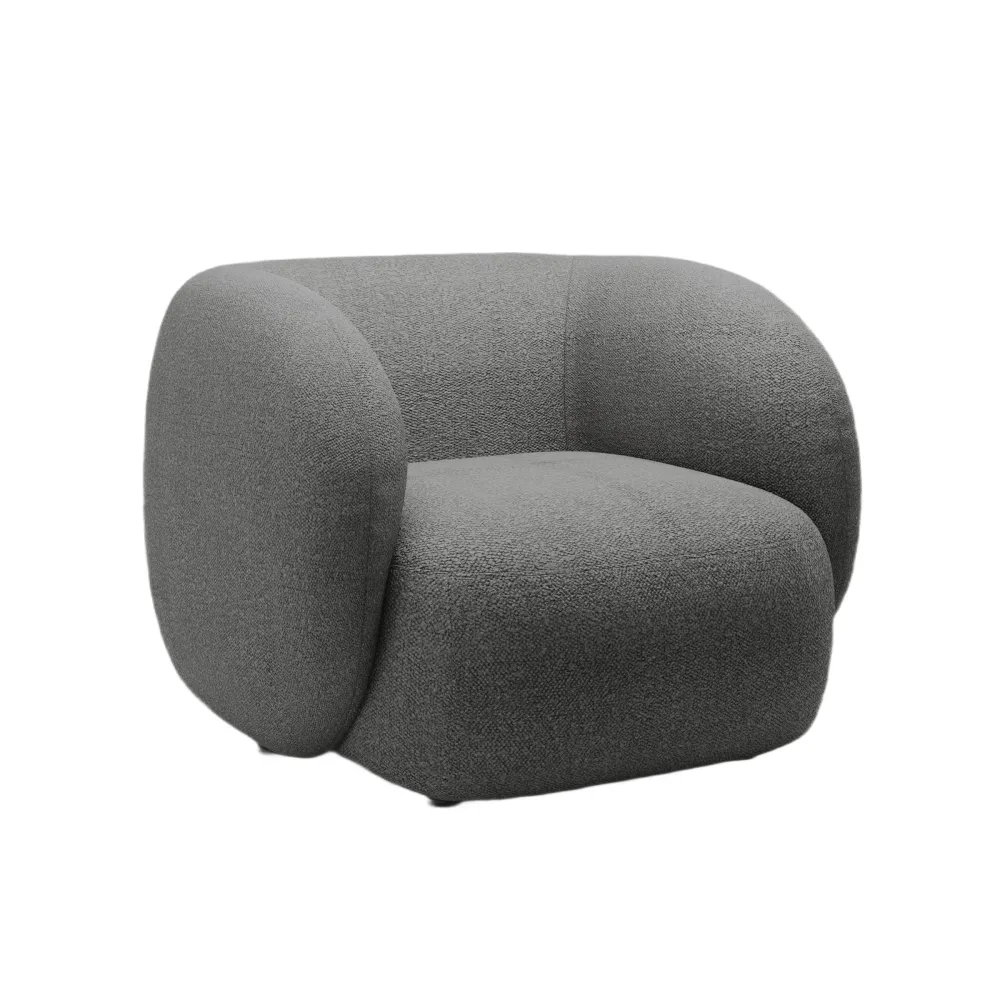 Křeslo KATE tmavě šedé boucle