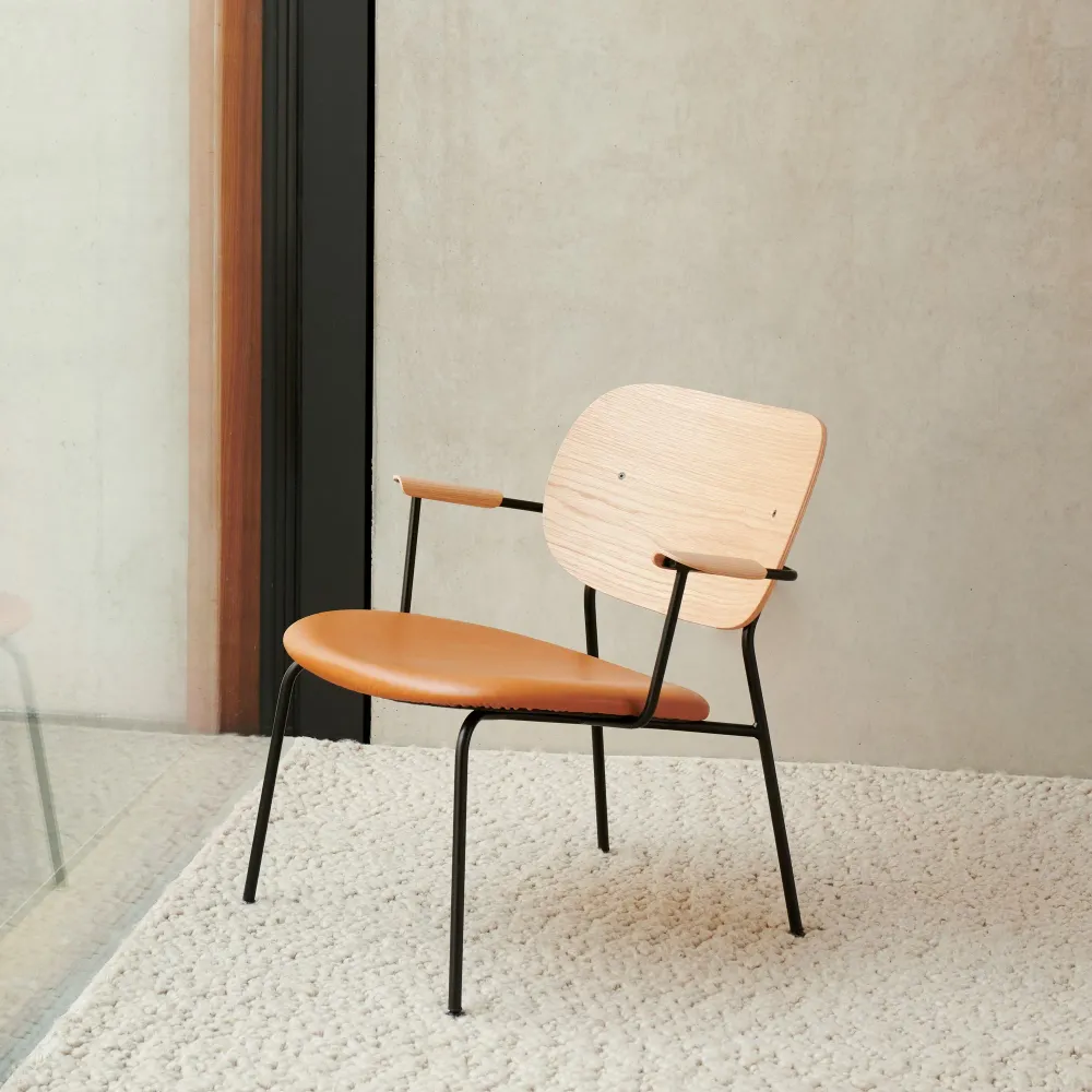 Křeslo Co Lounge, Black / Natural Oak / Dakar 250