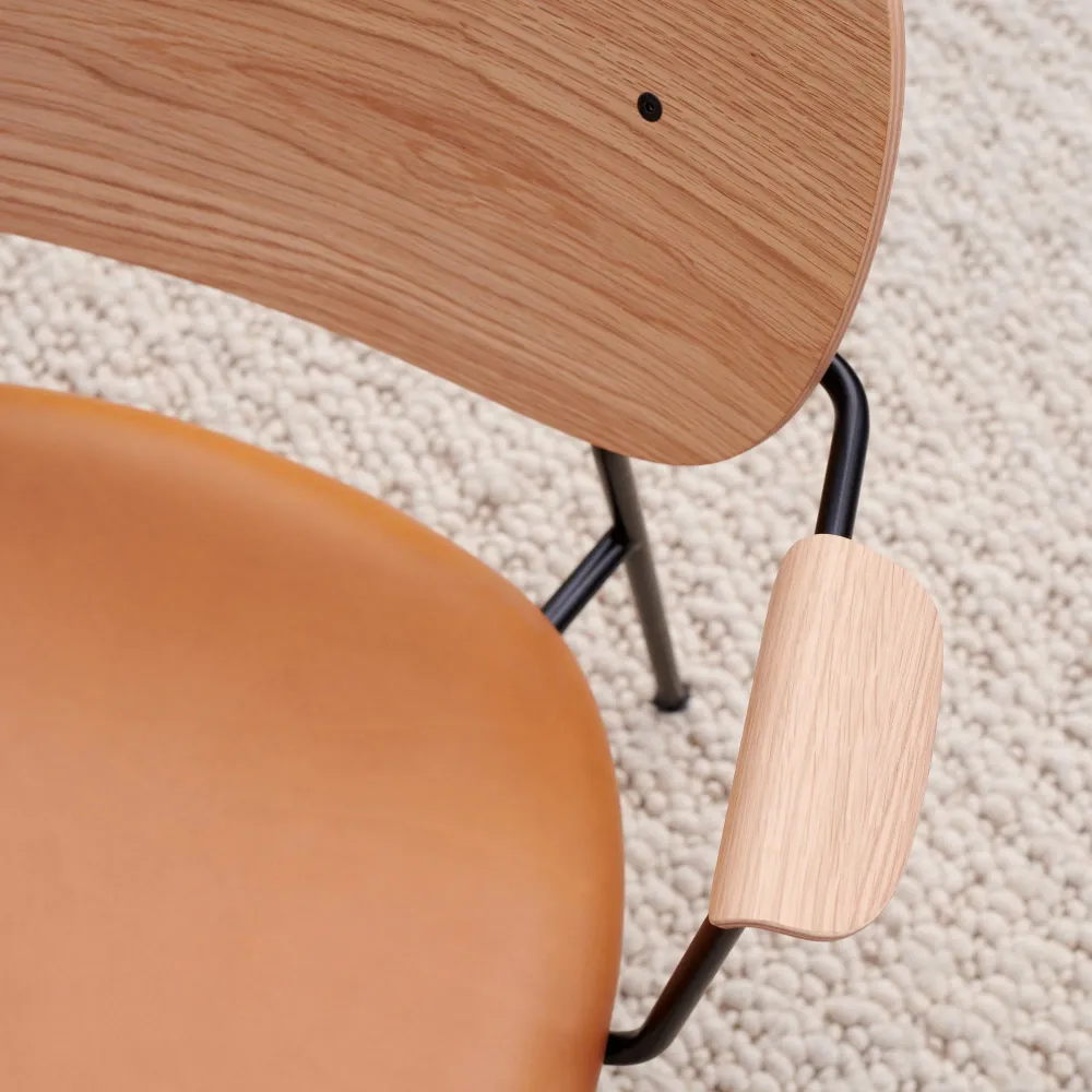 Křeslo Co Lounge, Black / Natural Oak / Dakar 250