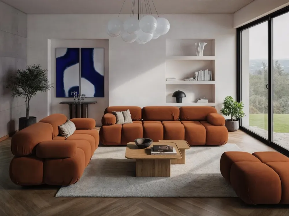 Křeslo / modul LOKUA terakota šenil