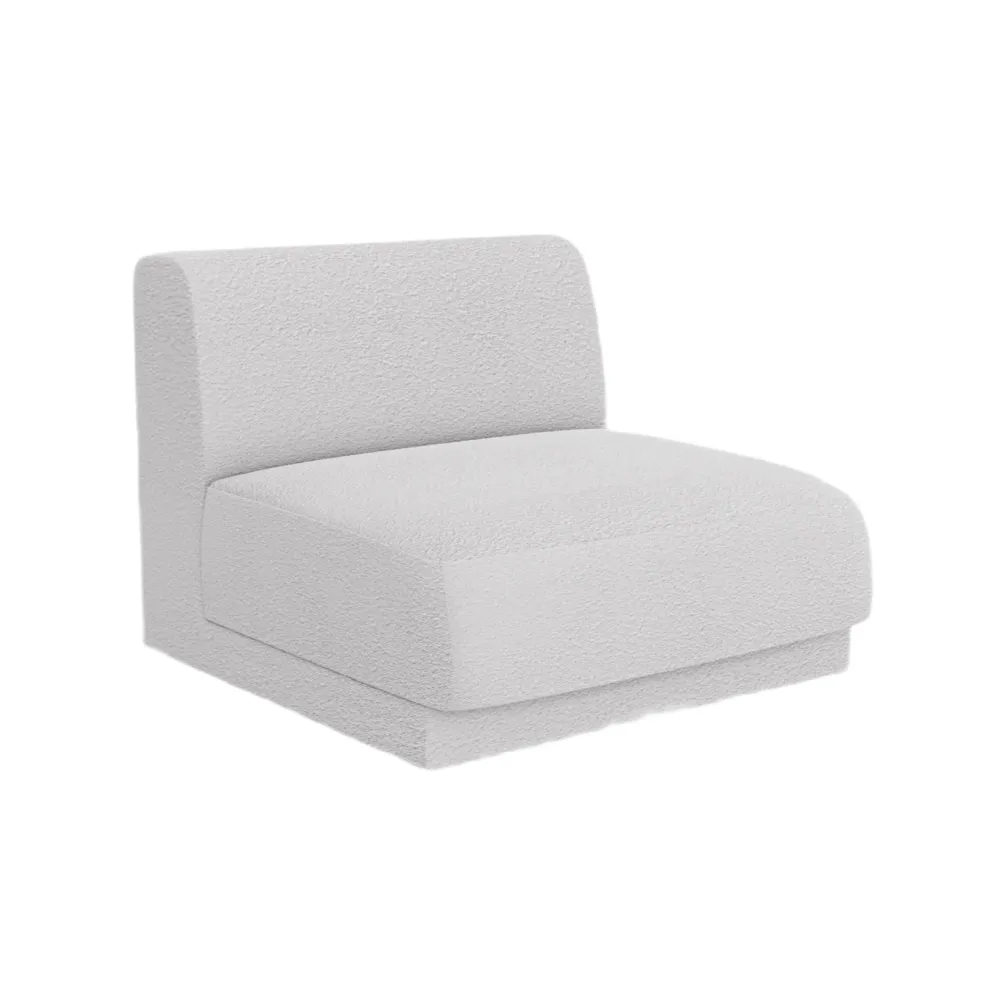 Křeslo / modul MILEY světle šedá boucle