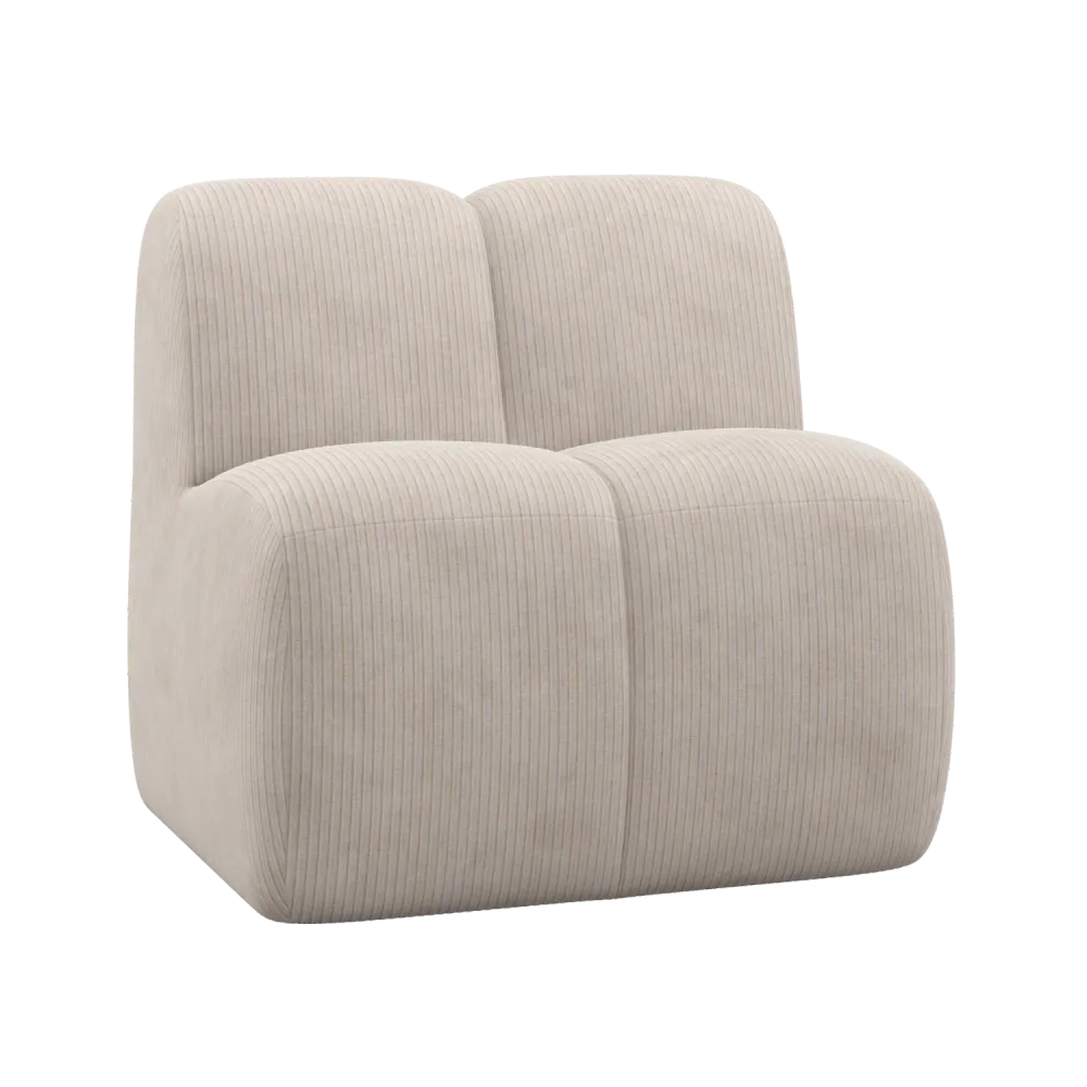 Křeslo / modul MOJO BENCH ecru samet