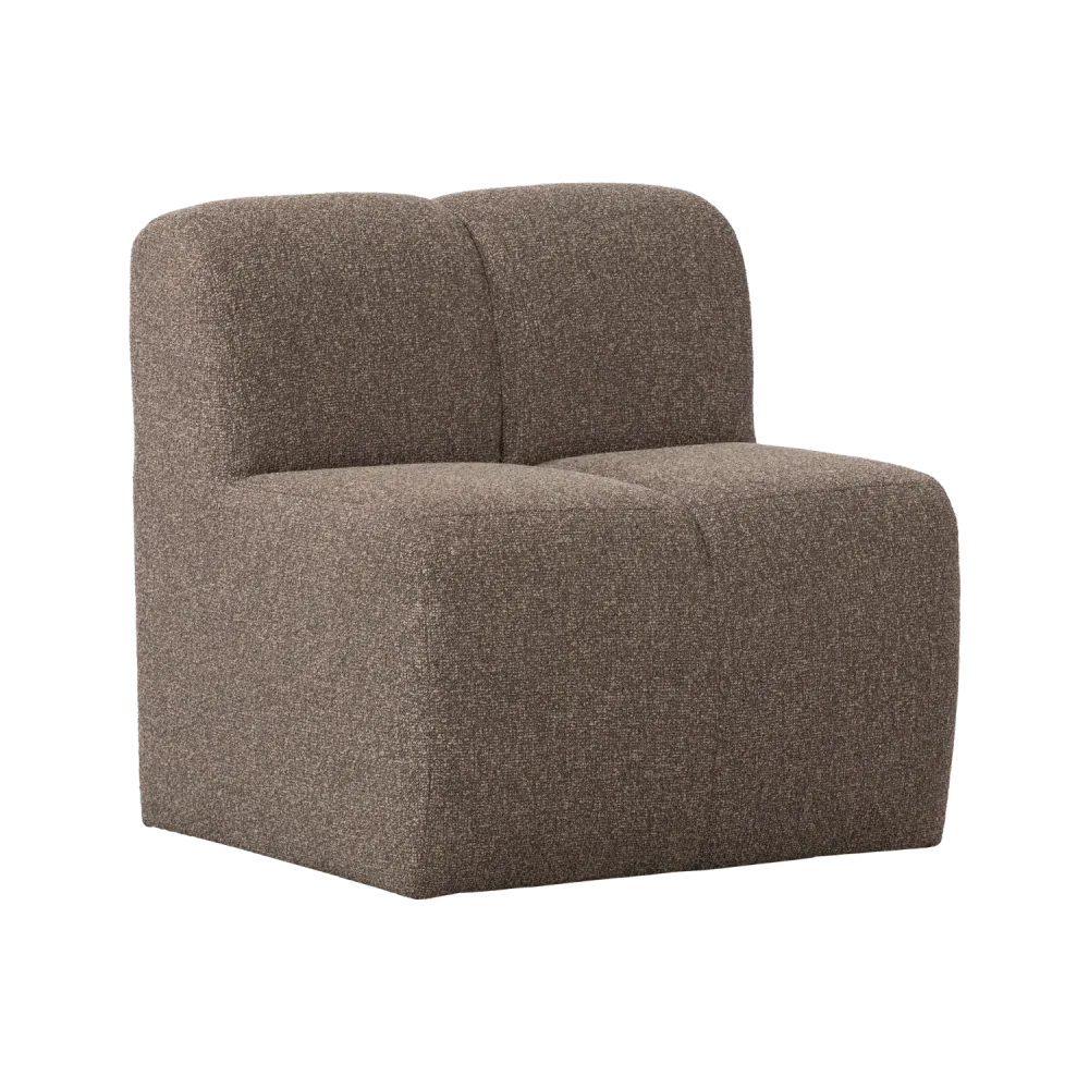 Křeslo / modul MOJO BENCH hnědý melír boucle