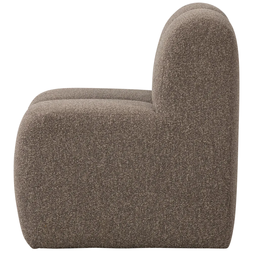 Křeslo / modul MOJO BENCH hnědý melír boucle
