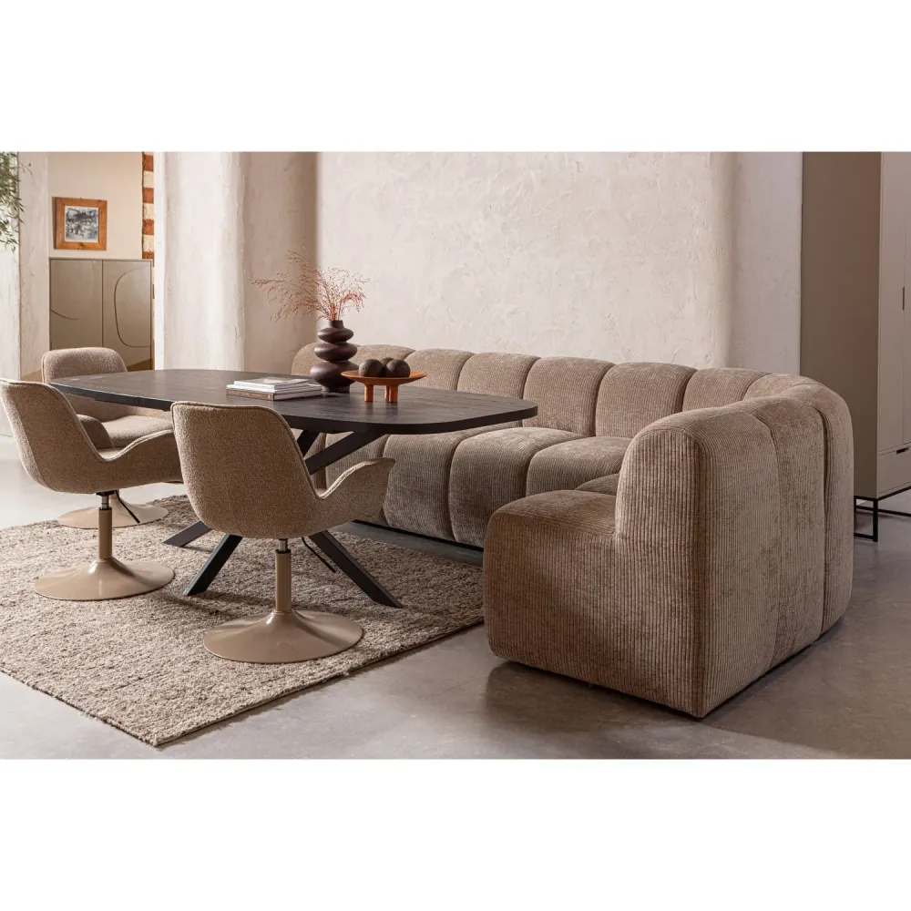Křeslo / modul MOJO BENCH pískový kordurovým materiálem