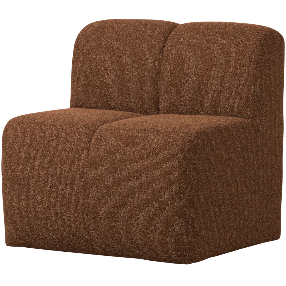 Křeslo / modul MOJO BENCH rezavě hnědý melange boucle