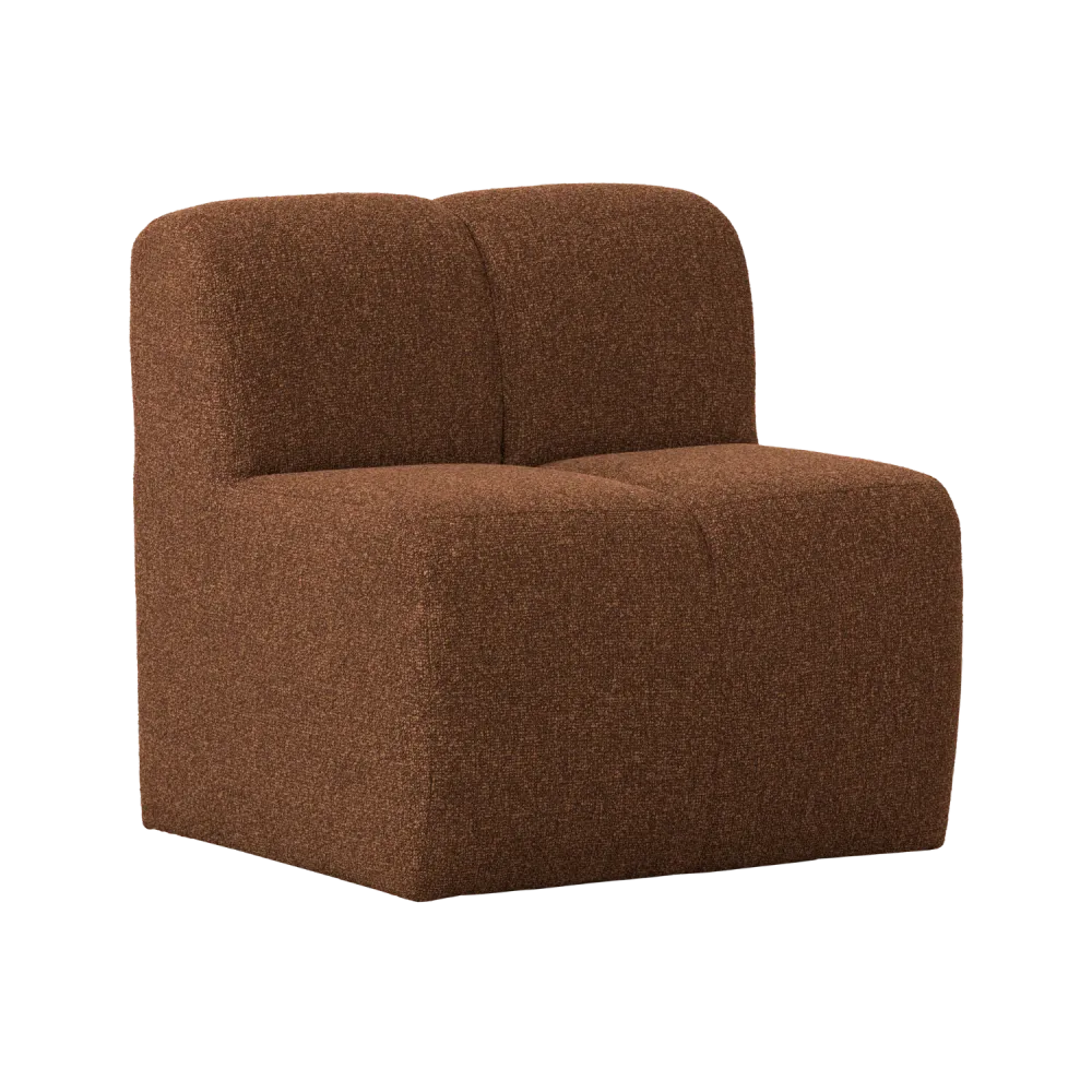 Křeslo / modul MOJO BENCH rezavě hnědý melange boucle
