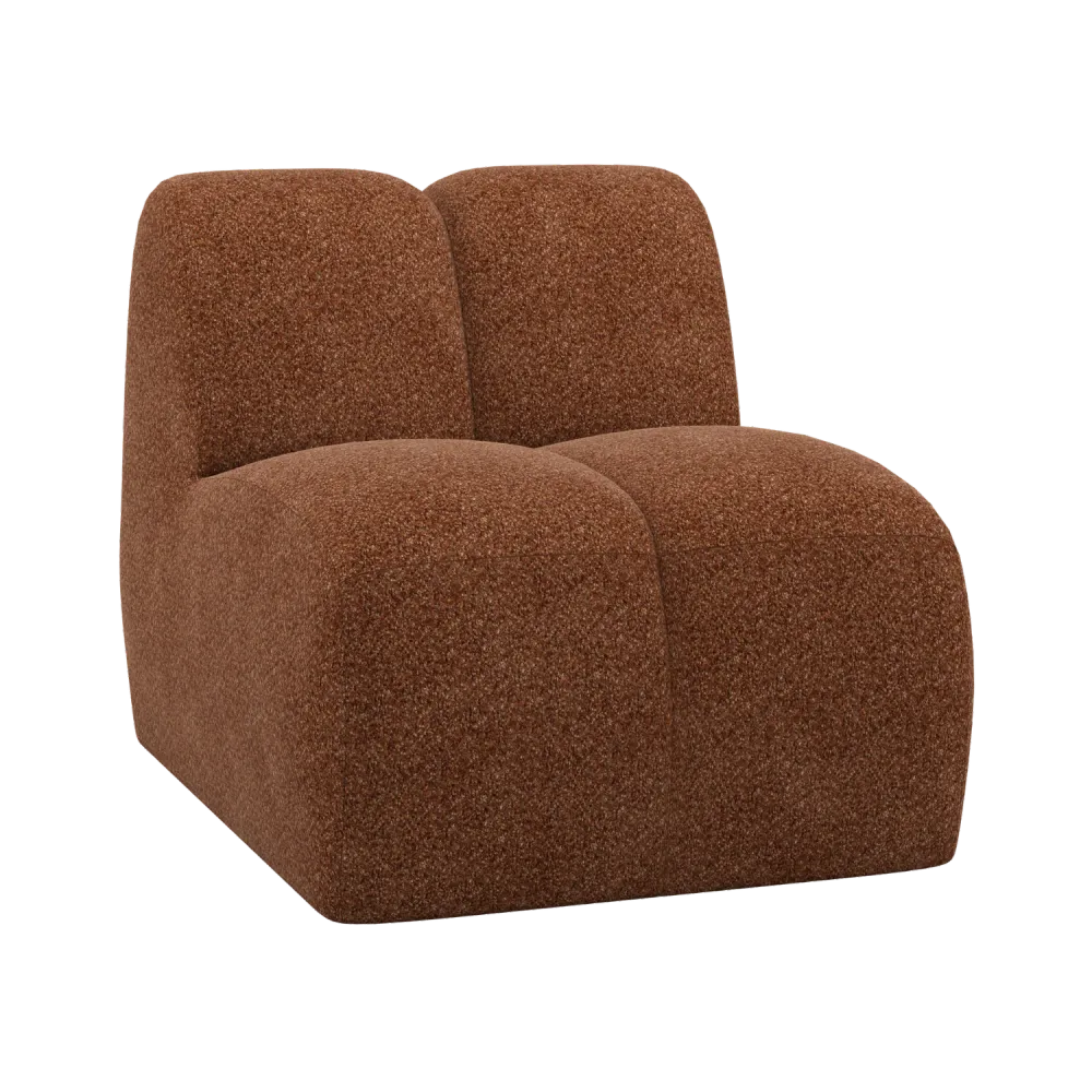 Křeslo / modul MOJO rezavě hnědý beránek