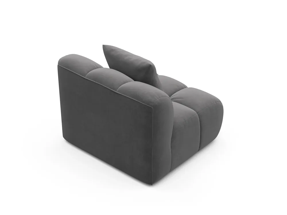 Křeslo / modul sametový ASTRO šedý