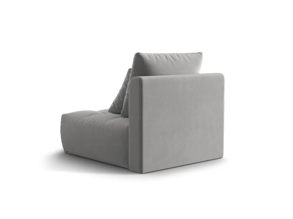 Křeslo / modul sametový BLOOM šedý