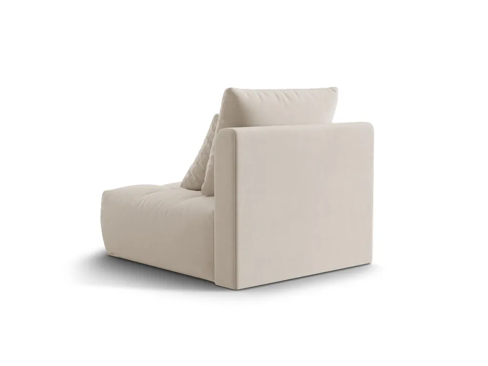 Křeslo / modul sametový BLOOM ecru