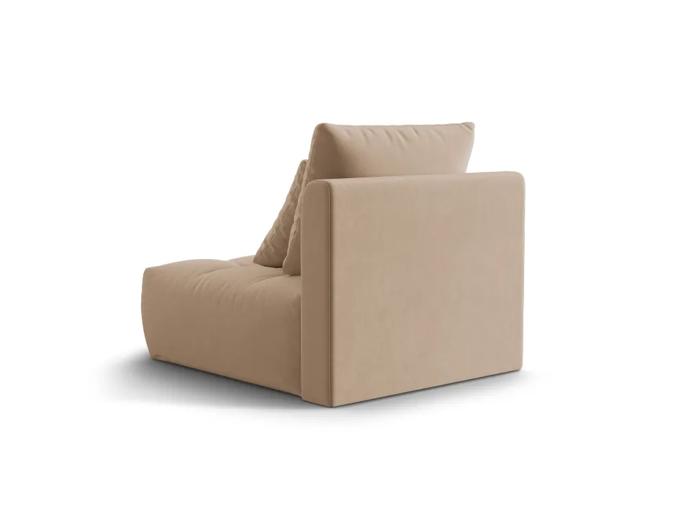 Křeslo / modul sametový BLOOM světle hnědý