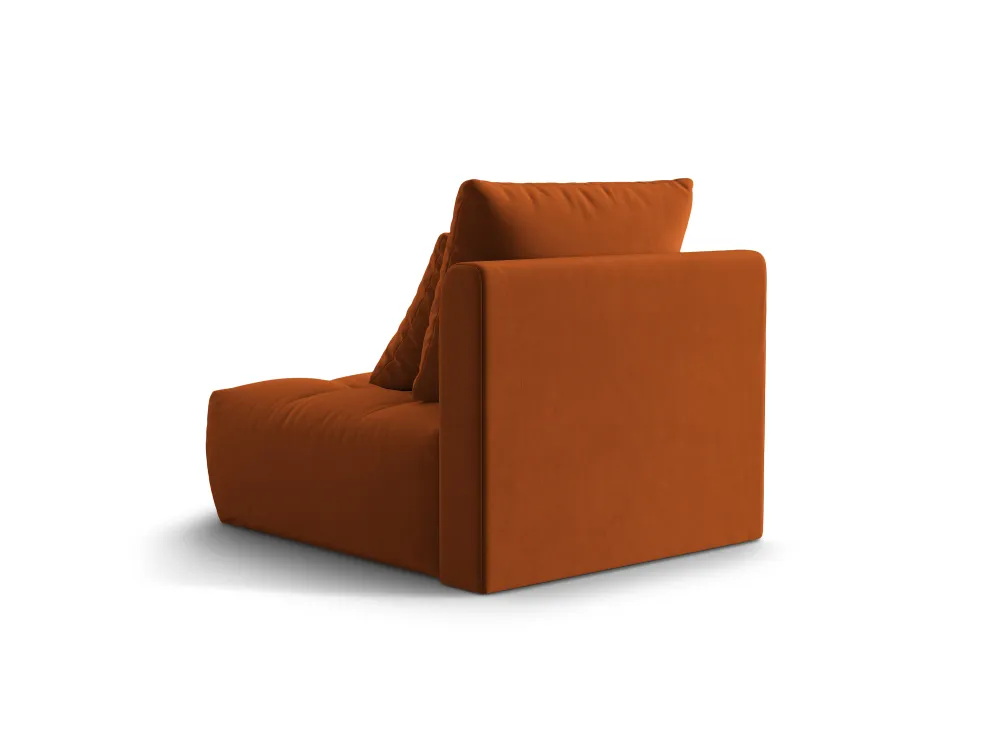 Křeslo / modul sametový BLOOM terakota