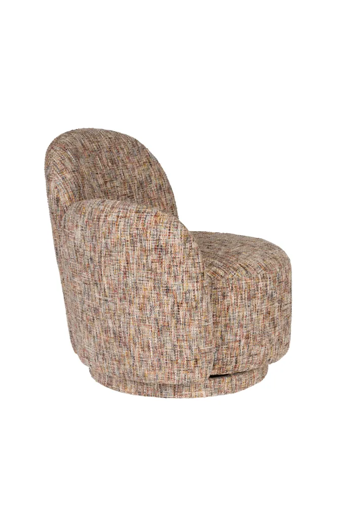 Křeslo otočné ROSE hnědý melír