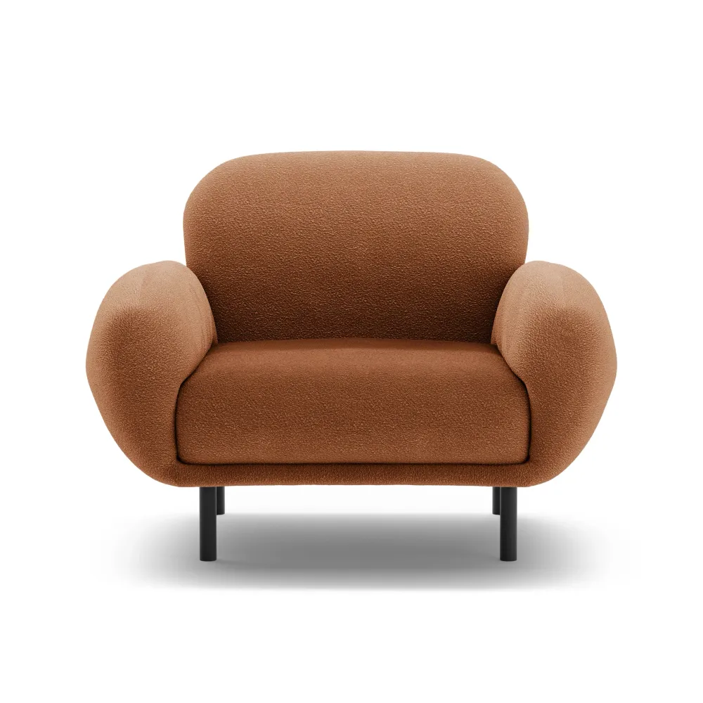 Křeslo POPPY terakotová boucle