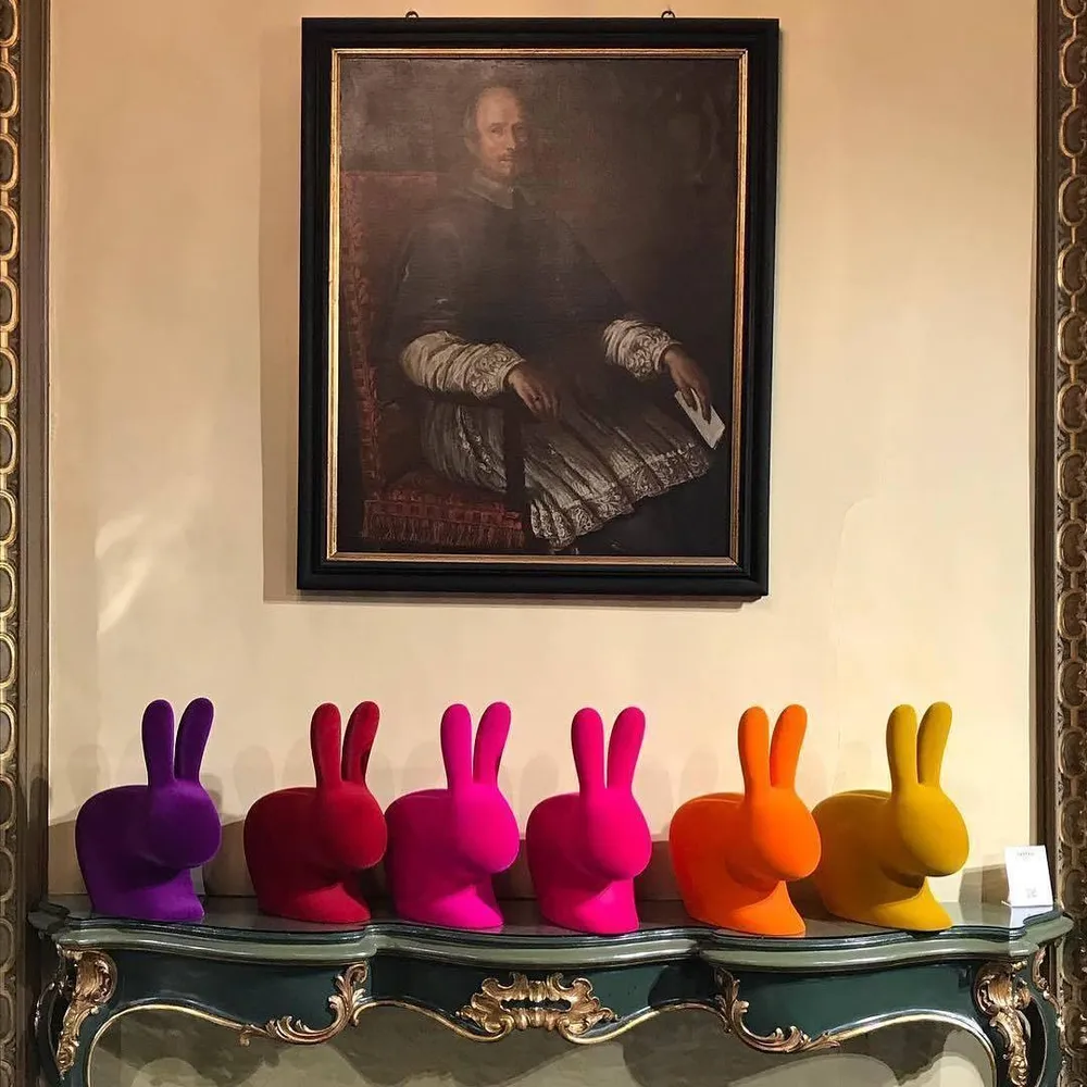 Křeslo RABBIT VELVET fuchsie