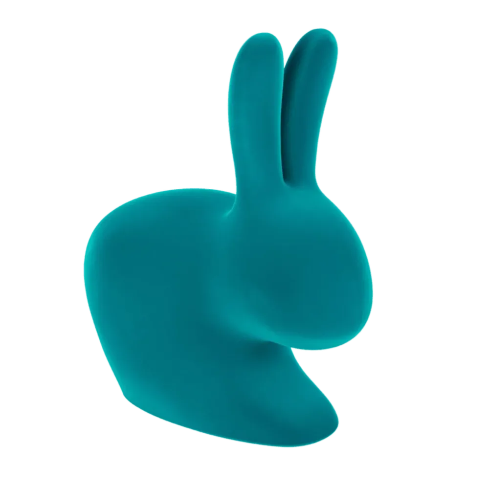 Křeslo RABBIT VELVET tyrkysové